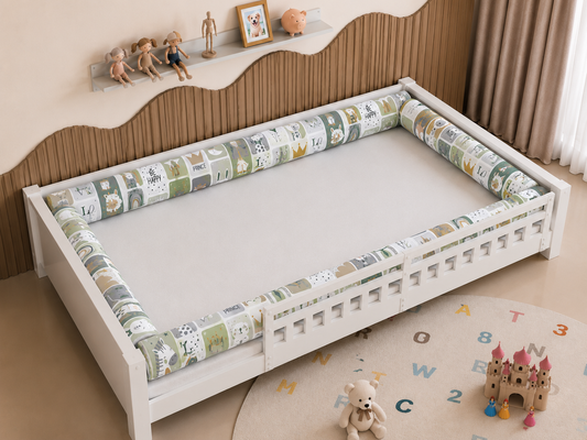 Kit Rolinhos 4 Peças para Cama Casal Bichos Verde