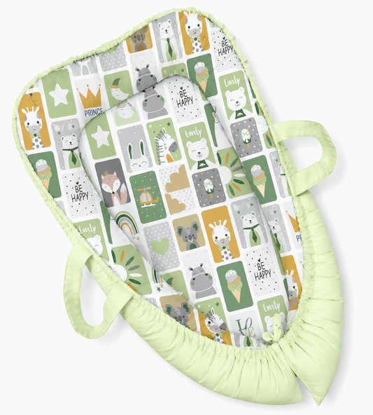 Ninho Redutor Dupla Face Premium Bichos Verde Verso Verde