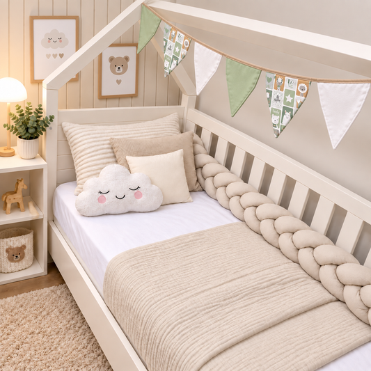 Bandeirinhas Decorativas 2,10m Bichos Verde c/ Bege
