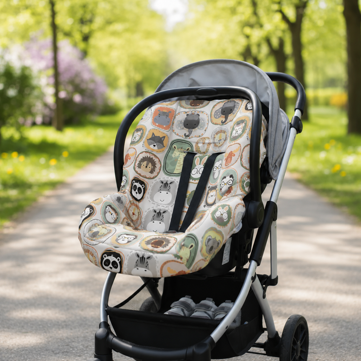 Capa para Bebê Conforto Universal Bichos