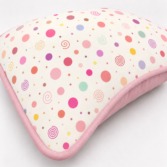 Almofada Decorativa 30cm x 30cm Bolas Menina c/ Rosê