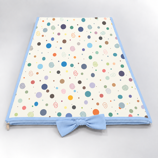 Trocador de Cômoda 70x45x3cm Bolas Menino c/ Azul Bebê