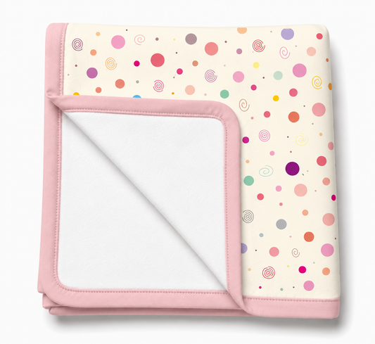 Manta Flanelada Soft Premium Dupla 90 x 70 cm Bolas Menina