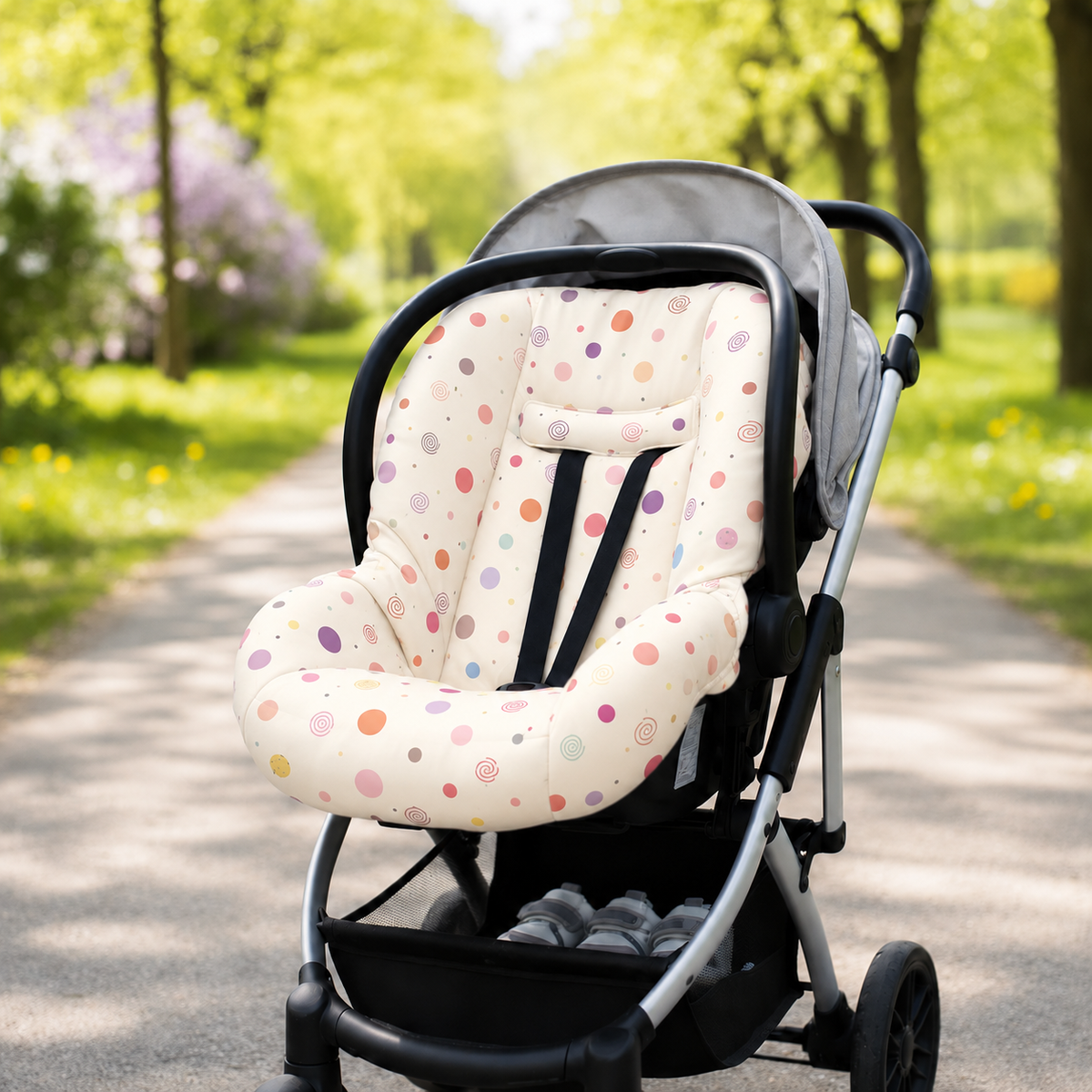 Capa para Bebê Conforto Universal Bolas Menina