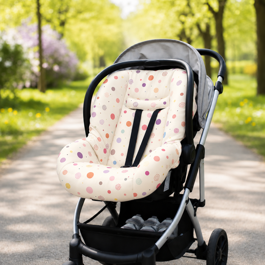 Capa para Bebê Conforto Universal Bolas Menina