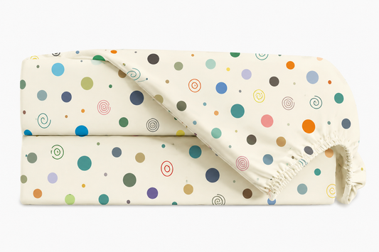 Lençol Estampado para Mini Berço 100% Algodão Bolas Menino
