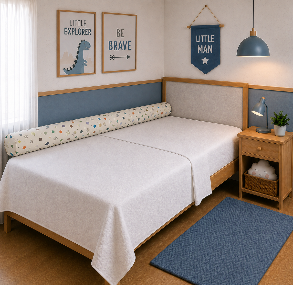 Rolinho Lateral para Cama Solteiro e Casal Bolas Menino