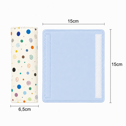 Kit para Bebê Conforto 4 Peças Dupla Face com Capota Tenda Bolas Menino Verso Azul Bebê