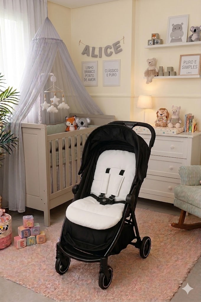 Colchonete para Carrinho Branco