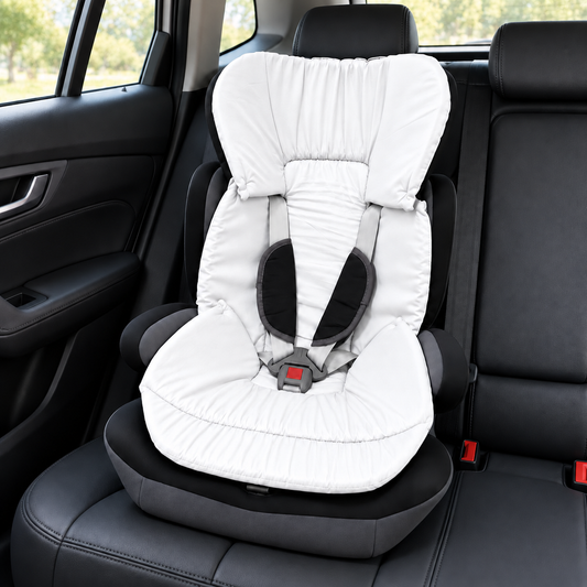 Capa Colchonete para Cadeira de Carro Dupla Face Branco