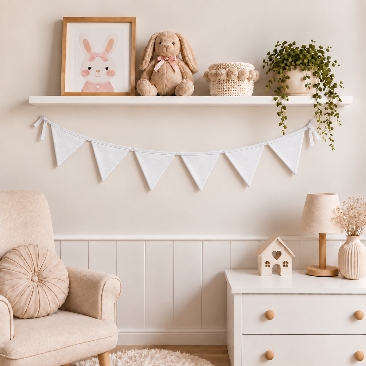 Bandeirinhas Decorativas 1,50m Branco