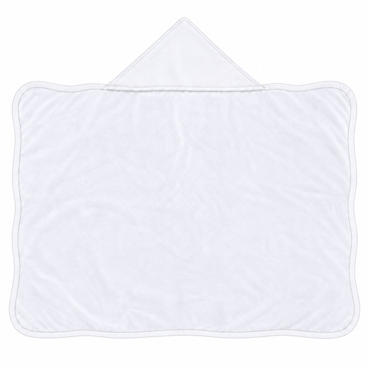 Toalha de Banho com Capuz Forrada Plush Atoalhado Premium 1M x 70cm Branco