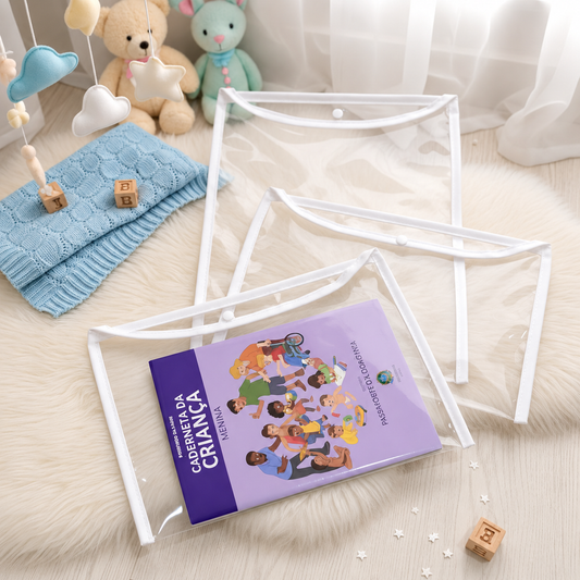 Kit com 3 Capas Organizadoras para Certidão e Documentos Branco