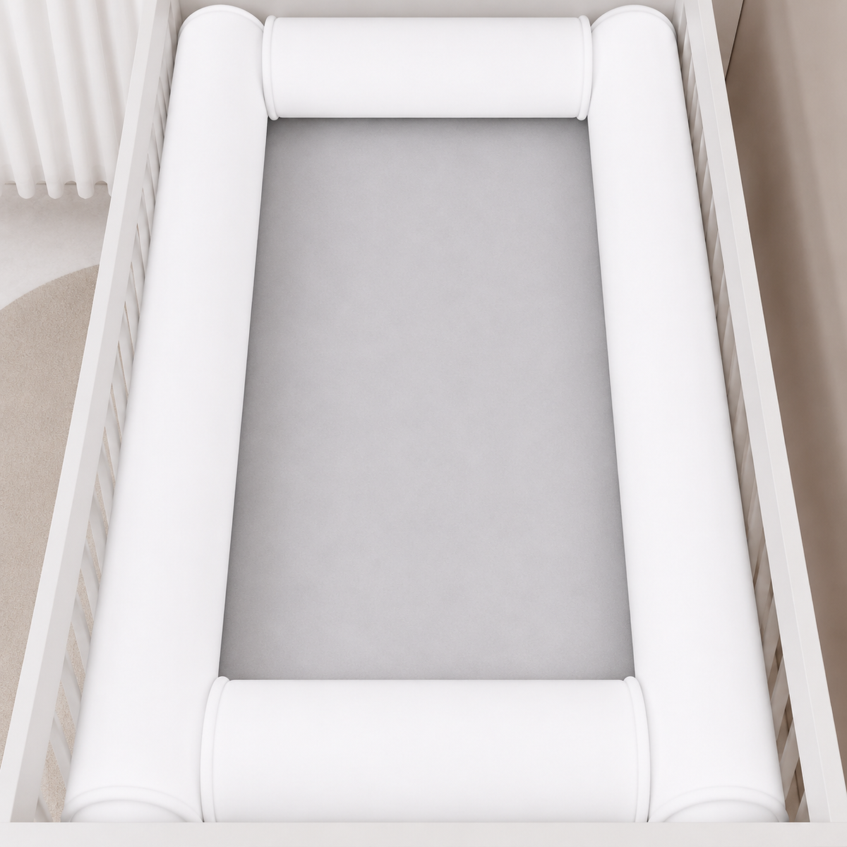 Kit Rolinhos para Berço Americano 4 Peças Branco