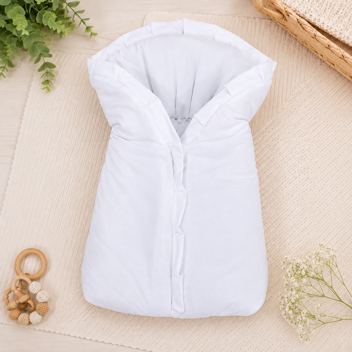 Saco Manta Porta Bebê Branco