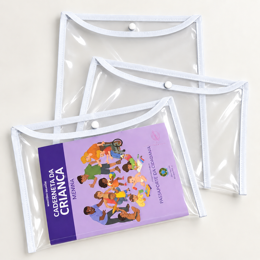 Kit com 3 Capas Organizadoras para Certidão e Documentos Branco