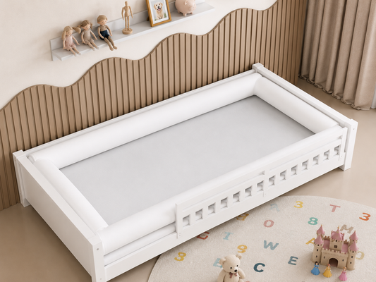 Kit Rolinhos 4 Peças para Cama Solteiro Branco
