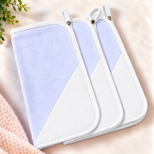 Toalha de Boca Malha Dupla Penteada Premium Branco | Kit com 3 Unidades