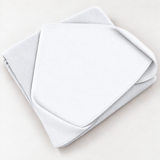 Toalha de Banho com Capuz Forrada Plush Atoalhado Premium 1M x 70cm Branco