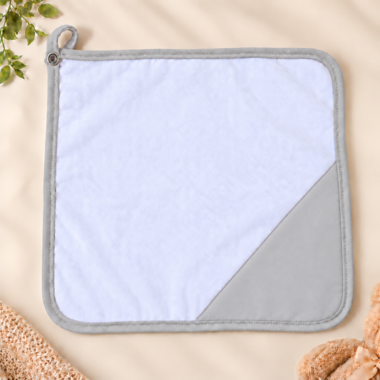 Toalha de Boca Malha Dupla Penteada Premium Cinza | Kit com 3 Unidades