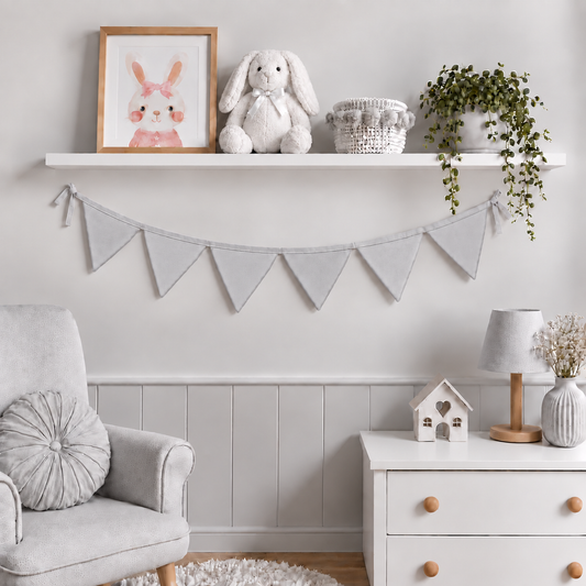 Bandeirinhas Decorativas 1,50m Cinza