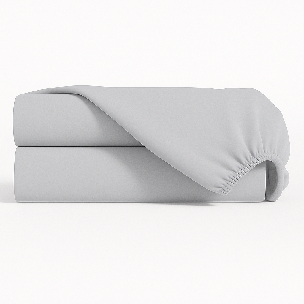 Lençol Estampado para Mini Berço 100% Algodão Cinza