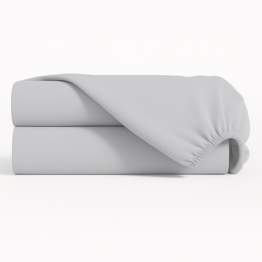 Lençol Estampado para Mini Berço 100% Algodão Cinza
