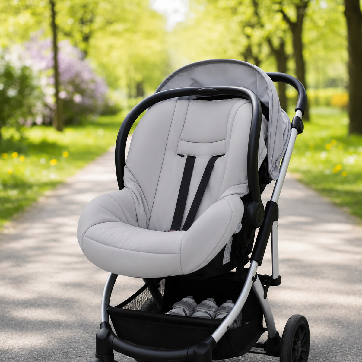 Capa para Bebê Conforto Universal Cinza
