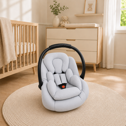 Kit para Bebê Conforto 3 Peças Dupla Face Cinza