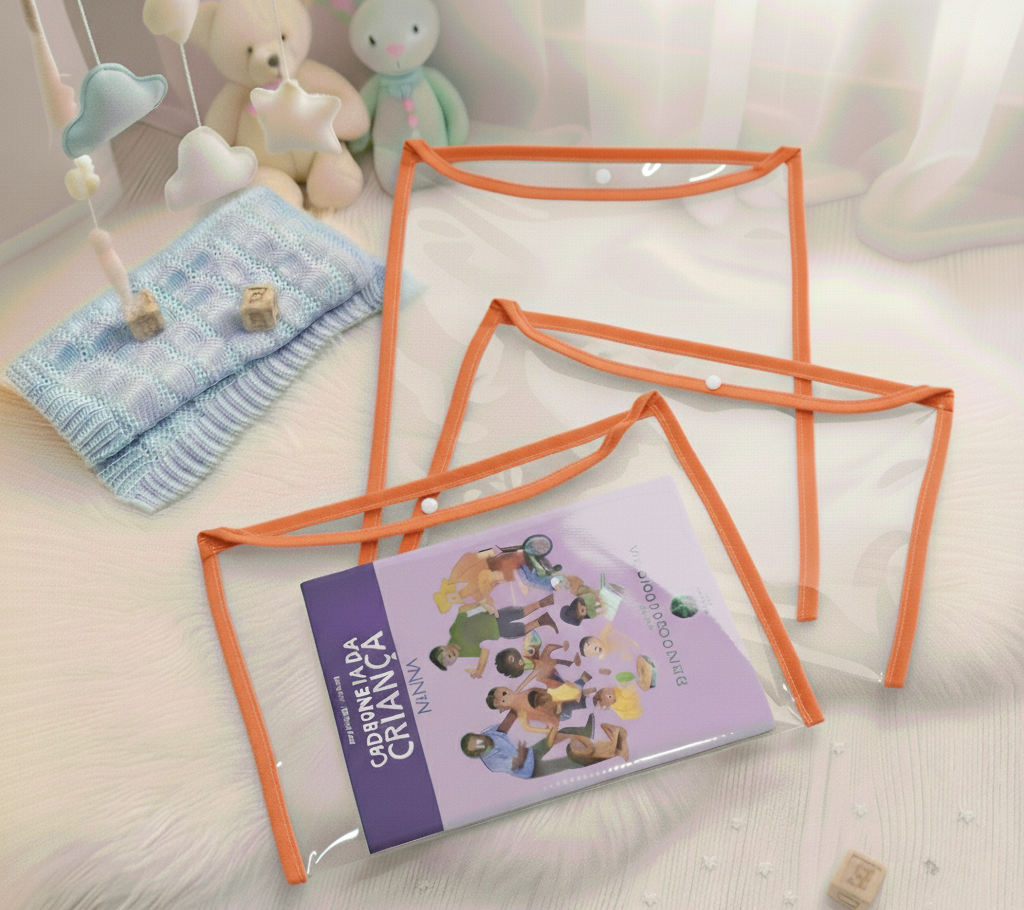 Kit com 3 Capas Organizadoras para Certidão e Documentos Coral