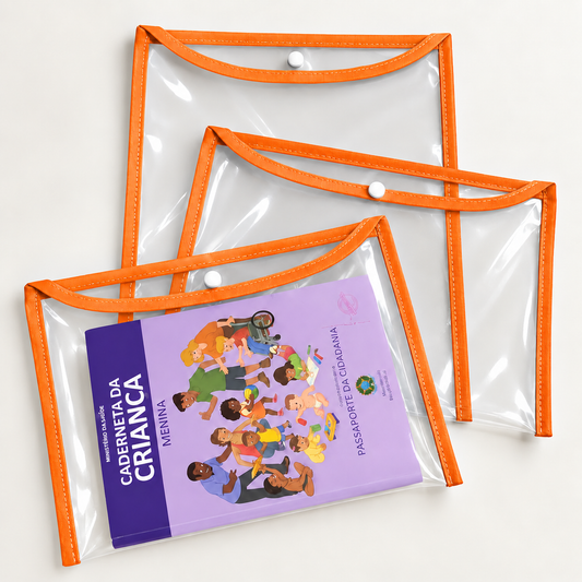 Kit com 3 Capas Organizadoras para Certidão e Documentos Coral