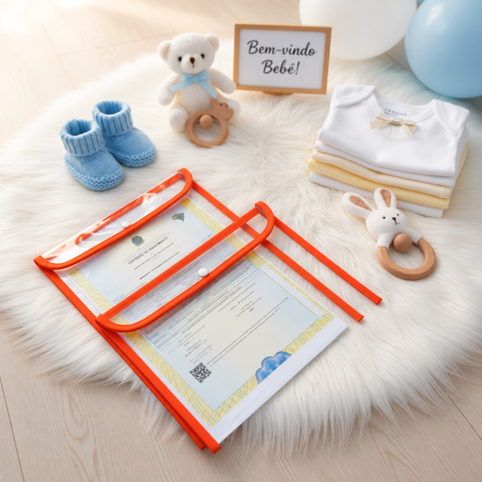 Kit com 2 Capas Organizadoras para Certidão e Documentos Coral