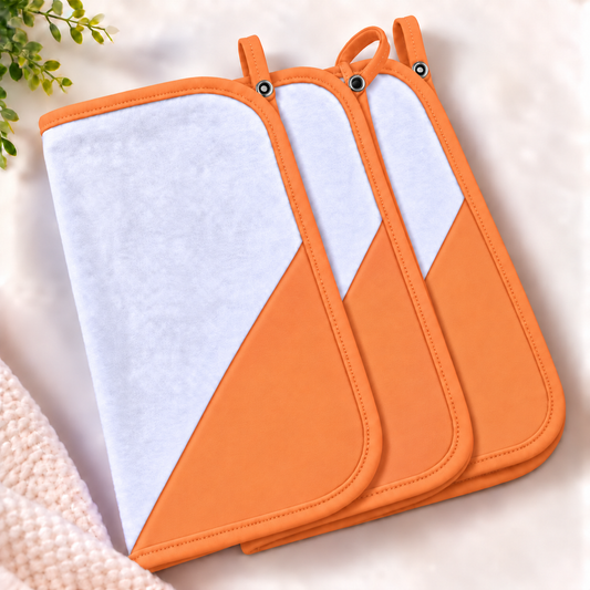 Toalha de Boca Malha Dupla Penteada Premium Coral | Kit com 3 Unidades