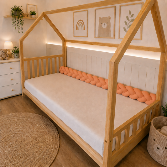 Trança Protetora Lateral Solteiro & Cama Casal 1,90 Metros Coral