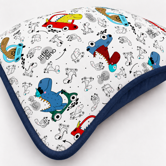 Almofada Decorativa 30cm x 30cm Dino Carros c/ Azul Marinho