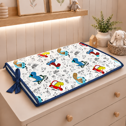 Trocador de Cômoda 70x45x3cm Dino Carros c/ Azul Marinho