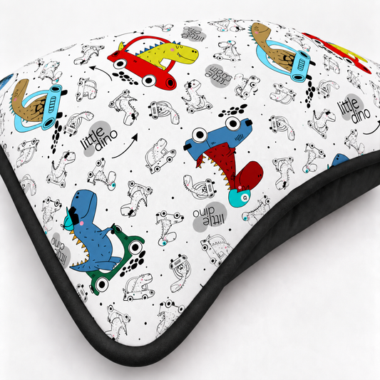 Almofada Decorativa 30cm x 30cm Dino Carros c/ Preto