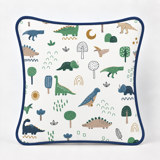 Almofada Decorativa 30cm x 30cm Dino MLH c/ Azul Marinho