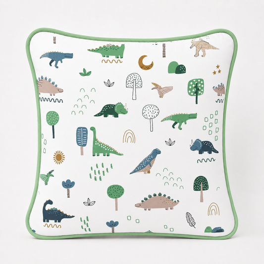 Almofada Decorativa 30cm x 30cm Dino MLH c/ Verde Claro
