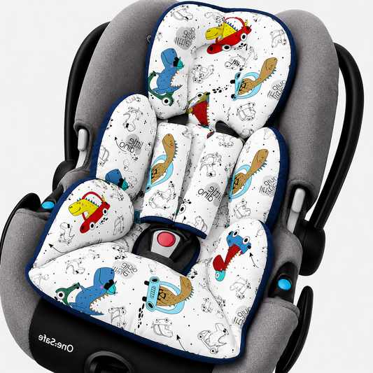 Colchonete para Bebê Conforto Dupla Face Dino Carros