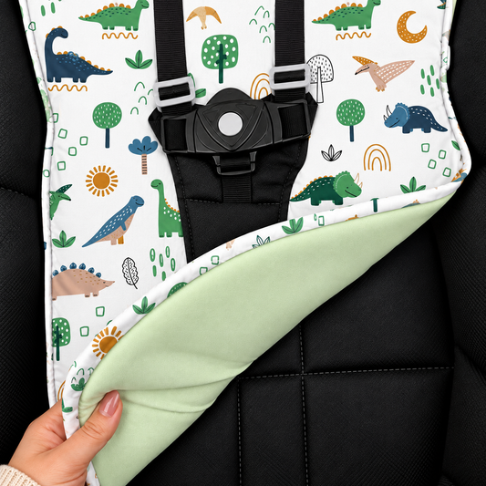 Capa para Carrinho de Bebê Universal Dino MLH c/ Verde Escuro