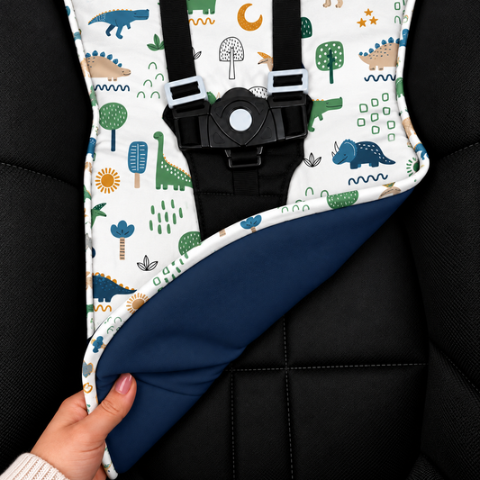 Capa para Carrinho de Bebê Universal Dino MLH c/ Azul Marinho