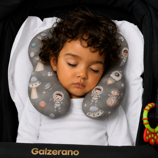 Protetor de Pescoço para Bebê Espaço Cinza