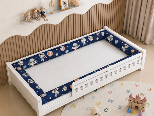 Kit Rolinhos 4 Peças para Cama Solteiro Espaço Marinho