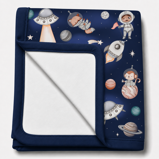 Manta Flanelada Soft Premium Dupla 90 x 70 cm Espaço Marinho