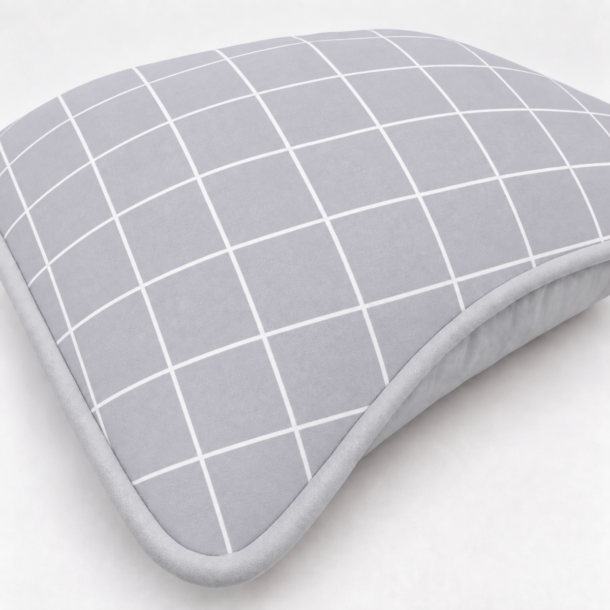 Almofada Decorativa 30cm x 30cm Grid Cinza