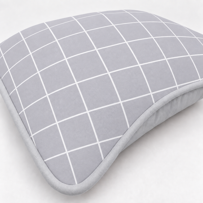 Almofada Decorativa 30cm x 30cm Grid Cinza