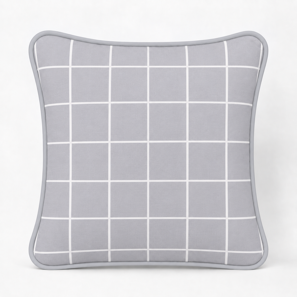 Almofada Decorativa 30cm x 30cm Grid Cinza