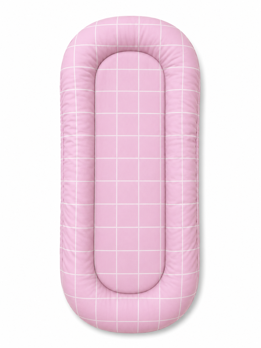 Ninho Casulinho Premium para Carrinho Moisés Universal Grid Rosa