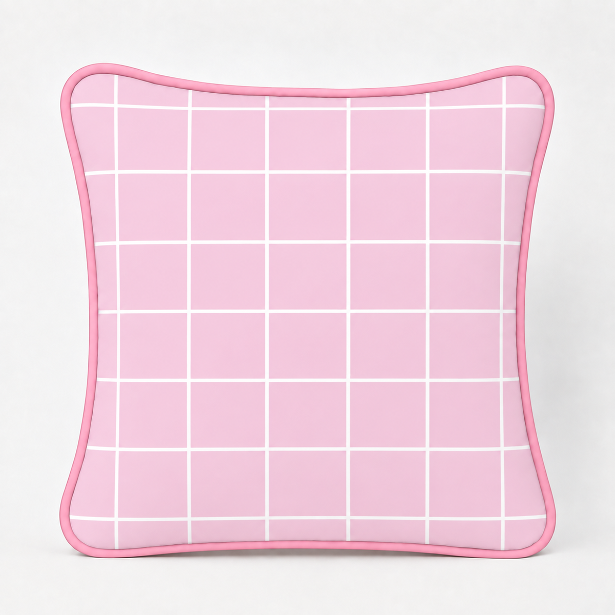 Almofada Decorativa 30cm x 30cm Grid Rosa
